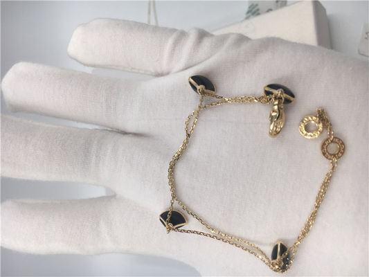 Qualité 18K or jaune Luxury noir Diva Bracelet Women With Mother de la perle usine