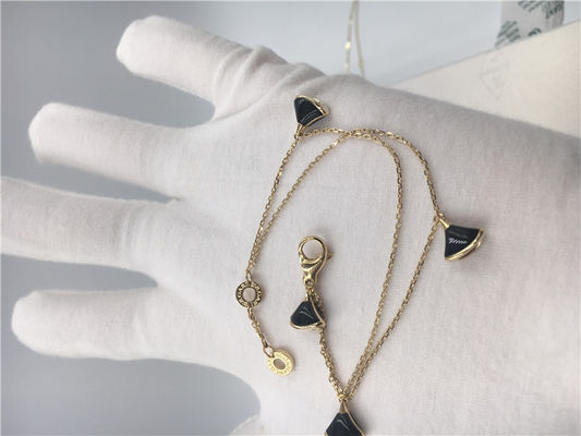Qualité 18K or jaune Luxury noir Diva Bracelet Women With Mother de la perle usine