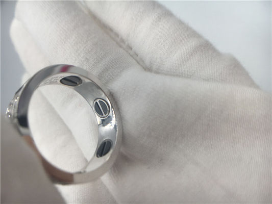 Qualité Amour Ring With Diamonds de bijoux d'or blanc de B4207600 18K/en céramique usine