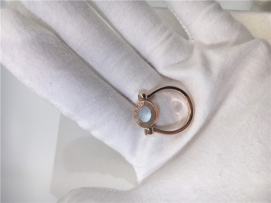 nacre de Rose Gold Engagement Rings With de cru de bijoux des bijoux 18K/diamants de luxe de Pavé
