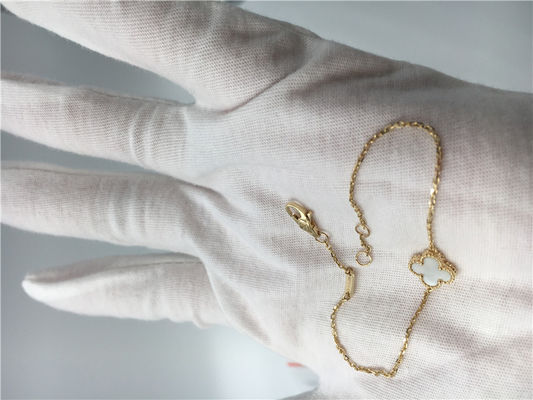 Qualité Or jaune doux du bracelet 18k de Van Cleef Arpels Alhambra avec la nacre blanche usine