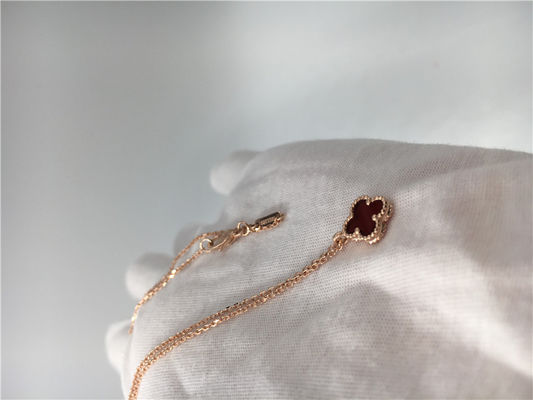 Qualité Collier pendant d'or de Rose pour l'amie, collier magique de 18k Alhambra avec la cornaline usine