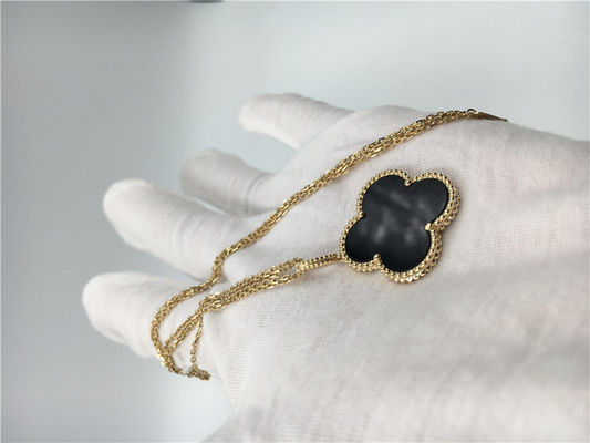 Qualité Collier d'Alhambra de cru du style 18K de bijoux de luxe d'or long pour l'amie usine