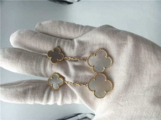Qualité Van Cleef Earrings avec 2 motifs, boucles d'oreille de nacre de Van Cleef de l'or 18k jaune usine