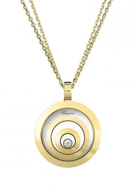 Qualité forme ronde pendante d'esprit heureux de bijoux de Chopard de l'or 18K avec les diamants naturels usine
