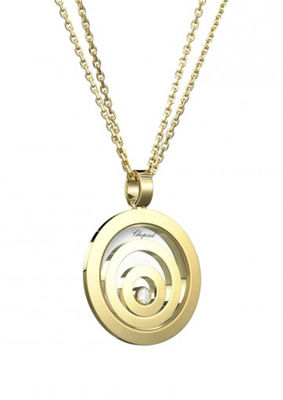 Qualité forme ronde pendante d'esprit heureux de bijoux de Chopard de l'or 18K avec les diamants naturels usine