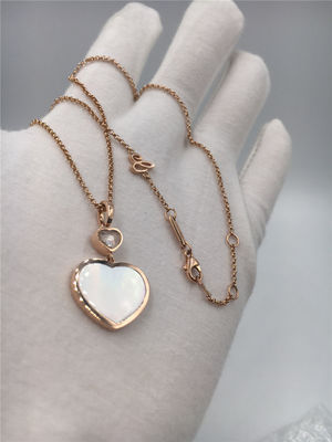 Qualité Longueur pendante de l'or 18K 45cm de coeur naturel du diamant des femmes avec fait main usine