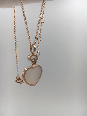 Qualité Longueur pendante de l'or 18K 45cm de coeur naturel du diamant des femmes avec fait main usine