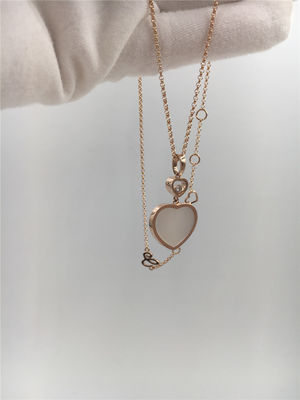 Qualité Longueur pendante de l'or 18K 45cm de coeur naturel du diamant des femmes avec fait main usine