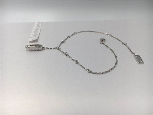 Qualité Conception simple élégante de bracelets de cheville de l'or 18K blanc avec un diamant mobile usine