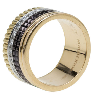 Qualité Or 14,6 simple en céramique noir de bijoux d'or du GR Ring Black Ceramic Stone With CONTRE le diamant usine