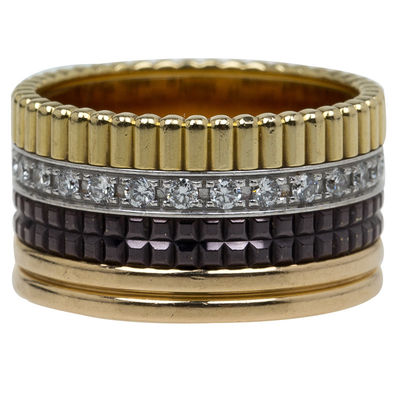 Qualité Or 14,6 simple en céramique noir de bijoux d'or du GR Ring Black Ceramic Stone With CONTRE le diamant usine