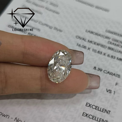 Qualité Diamant de laboratoire de coupe exceptionnelle LuxuryShine, couleur D-F, ovale blanc, 0.1-10CT VS1 avec certificat IGI, taille 3EX usine