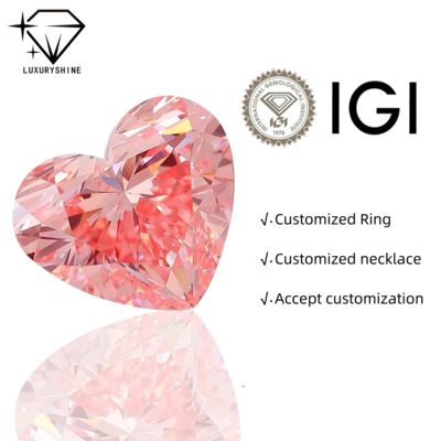 Qualité LuxuryShine Rose Fantaisie / Rose Intense Fantaisie / Rose Vif Fantaisie Diamant de laboratoire taille cœur VVS-VS1 Véritables diamants & Bijoux de mariage & Bijoux personnalisés usine