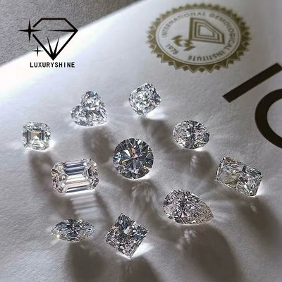 Qualité LuxuryShine VVS-VS Asscher Shape Lab Diamant cultivé 0.1-10CT D-F Couleur diamant blanc avec certificat IGI 3EX pierres coupées usine