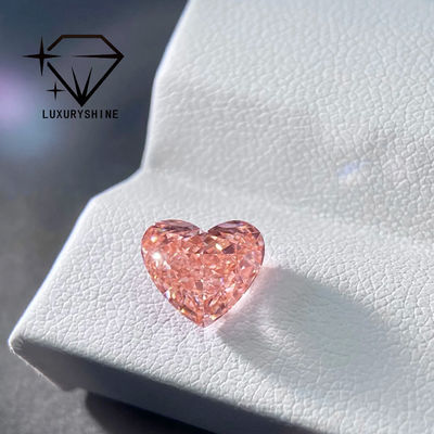 Qualité LuxuryShine Rose / Jaune / Vert Le cœur coupé en laboratoire Diamant cultivé VVS-VS Vrais diamants et bijoux de mariage et bijoux personnalisés usine