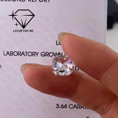 Qualité LuxuryShine VVS-VS 0.1-10CT Diamant de laboratoire taille Asscher D-F Couleur diamant blanc avec certificat IGI 3EX Cut Stones usine
