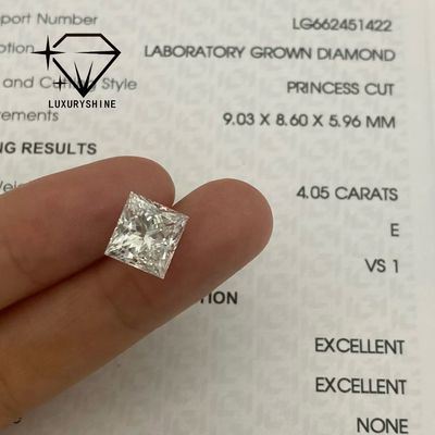 Qualité LuxuryShine Princess Cut Lab Diamant cultivé D-F Couleur VVS-VS Avec certificat IGI Excellent découpé Diamants de mariage en gros usine
