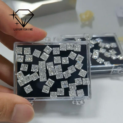 Qualité LuxuryShine Princess Cut Lab Diamant cultivé D-F Couleur VVS-VS Avec certificat IGI Excellent découpé Diamants de mariage en gros usine