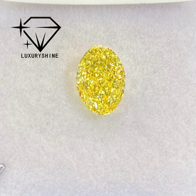 Qualité LuxuryShine VVS-VS Diamant de laboratoire Fancy Yellow/Light Yellow/Fancy Intense/Vivid Yellow 1CT 2CT 3CT 4CT 5CT Taille Ovale Excellent Avec Certificat & Bijoux Personnalisés usine