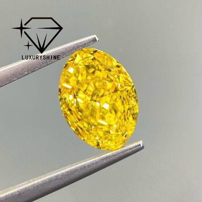 Qualité LuxuryShine VVS-VS Diamant de laboratoire Fancy Yellow/Light Yellow/Fancy Intense/Vivid Yellow 1CT 2CT 3CT 4CT 5CT Taille Ovale Excellent Avec Certificat & Bijoux Personnalisés usine