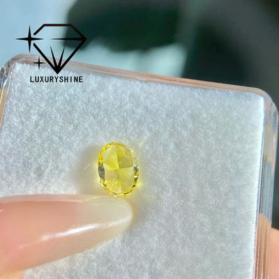 Qualité LuxuryShine VVS-VS Diamant de laboratoire Fancy Yellow/Light Yellow/Fancy Intense/Vivid Yellow 1CT 2CT 3CT 4CT 5CT Taille Ovale Excellent Avec Certificat & Bijoux Personnalisés usine