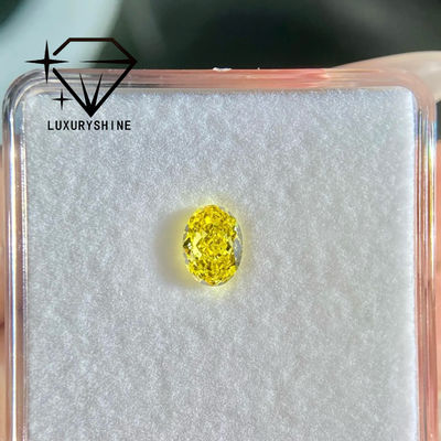 Qualité LuxuryShine VVS-VS Diamant de laboratoire Fancy Yellow/Light Yellow/Fancy Intense/Vivid Yellow 1CT 2CT 3CT 4CT 5CT Taille Ovale Excellent Avec Certificat & Bijoux Personnalisés usine