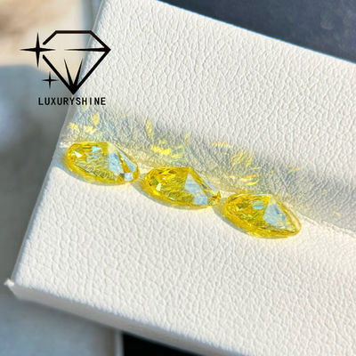 Qualité LuxuryShine VVS-VS Diamant de laboratoire Fancy Yellow/Light Yellow/Fancy Intense/Vivid Yellow 1CT 2CT 3CT 4CT 5CT Taille Ovale Excellent Avec Certificat & Bijoux Personnalisés usine