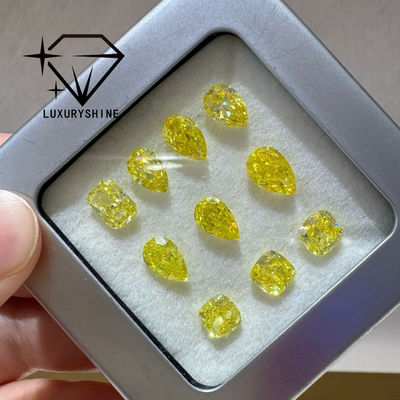 Qualité LuxuryShine VVS-VS Diamant de laboratoire Fancy Yellow/Light Yellow/Fancy Intense/Vivid Yellow 1CT 2CT 3CT 4CT 5CT Taille Ovale Excellent Avec Certificat & Bijoux Personnalisés usine