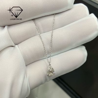 Collier de luxe en diamant avec diamant de clarté VS2 et pendentif de haute joaillerie personnalisé plaqué or rose 18 carats