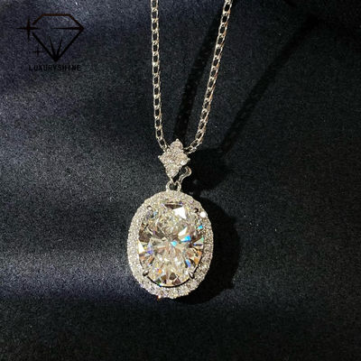 Qualité Pendentif ovale en or 18 carats avec diamant de laboratoire VVS1-VS1 0,3-3,0 ct usine