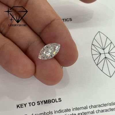 Qualité Diamant Marquise de Culture VVS-VS Couleur D-F Certifié IGI usine