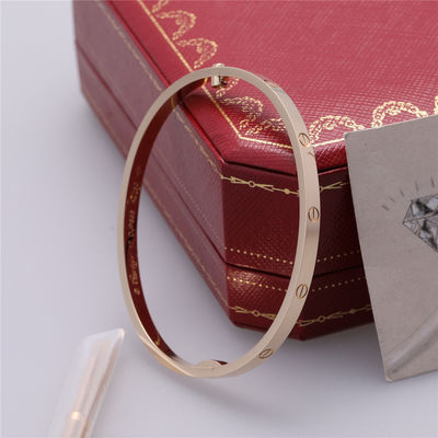 Qualité Or jaune mince du SM 18K de bracelet d'amour d'or de la plaine B6047517 usine