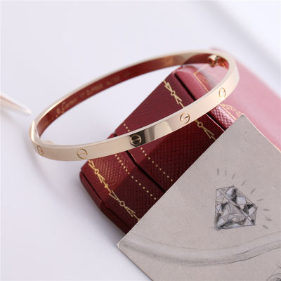 Qualité Or jaune mince du SM 18K de bracelet d'amour d'or de la plaine B6047517 usine