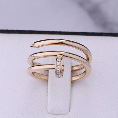 Qualité Diamants d'or jaune de Juste Un Clou Ring In 18k du clou B4211800 usine