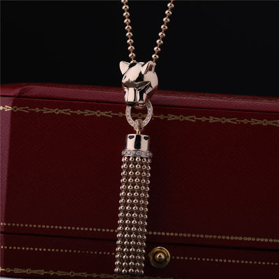 Qualité 18K diamants d'onyx de l'or De Cartier Necklace Yellow Black Lacquer usine