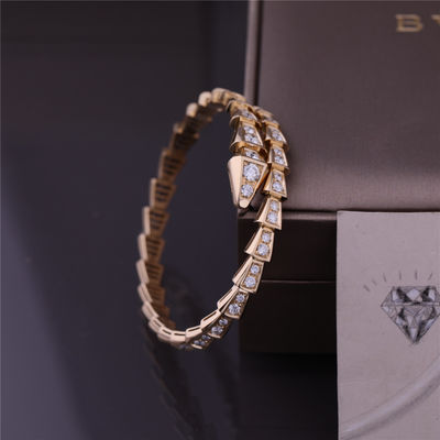 Qualité bracelet mince de bobine de la vipère une de Serpenti de bracelet de serpent de l'or 18K jaune usine