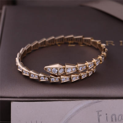 Qualité bracelet mince de bobine de la vipère une de Serpenti de bracelet de serpent de l'or 18K jaune usine