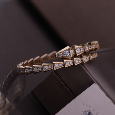 Qualité bracelet mince de bobine de la vipère une de Serpenti de bracelet de serpent de l'or 18K jaune usine
