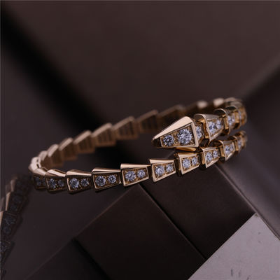 Qualité bracelet mince de bobine de la vipère une de Serpenti de bracelet de serpent de l'or 18K jaune usine