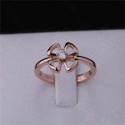 Qualité Ensemble de Rose Gold Ring de carat de Roma Gold Brand Jewelry Fiorever 18 avec une référence centrale 355305 de diamant usine