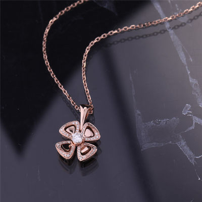 Qualité Ensemble élevé de luxe des bijoux 18K Rose Gold Pendant de collier de l'Italie Fiorever usine