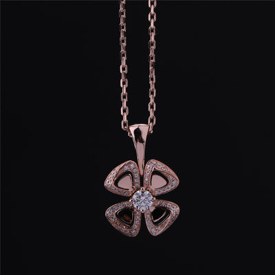 Qualité Ensemble élevé de luxe des bijoux 18K Rose Gold Pendant de collier de l'Italie Fiorever usine
