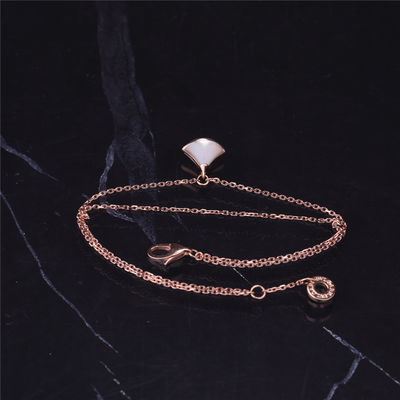 Qualité 1 bracelet blanc Rose Gold With 18K Rose Gold Pendant de perle de mère de motif usine
