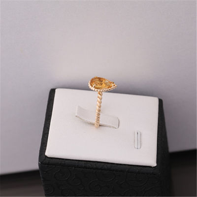 Qualité La coutume font à or la référence élevée de luxe JRG02702 de Citrin de motif de l'anneau S de Boheme de serpent de bijoux usine
