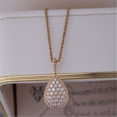 Motif d'or de la Chine grand de bijoux d'usine de SerpeReal d'or de serpent collier de luxe de Boheme de long avec la broche Pin Pave Diamonds