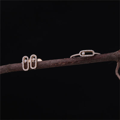 Qualité Bijoux de luxe de Paris pour le mouvement Uno Diamond Earrings d'or jaune de Luxury Jewelry 18K de femmes usine