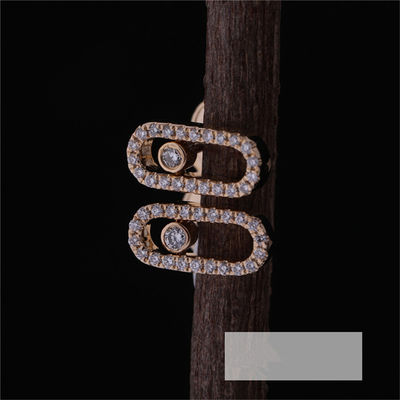 Qualité Bijoux de luxe de Paris pour le mouvement Uno Diamond Earrings d'or jaune de Luxury Jewelry 18K de femmes usine