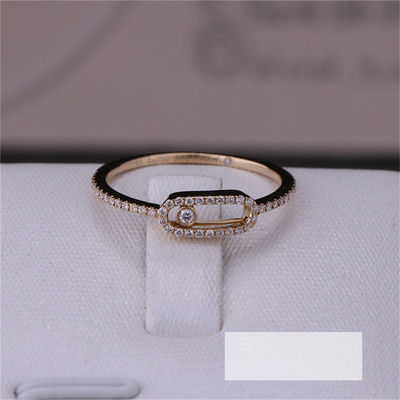 Qualité Mariage élégant Diamond Ring Move Uno Pavee Ring de fiançailles de Luxury Jewelry en or 18K rose usine
