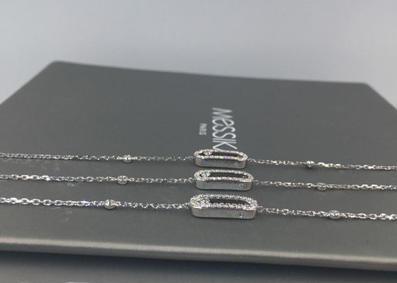 Qualité Bracelet de petite taille de l'or 18k avec les diamants, bracelets à chaînes d'or blanc pour des dames usine